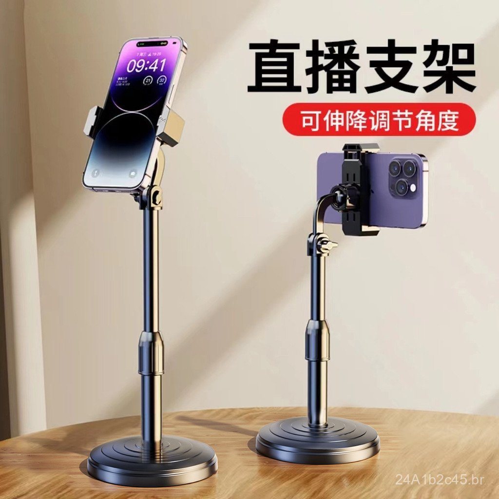 Suporte para celular com ajuste de altura para mesa, gadget multifuncional para tirar fotos, gravar vídeos, fazer transm
