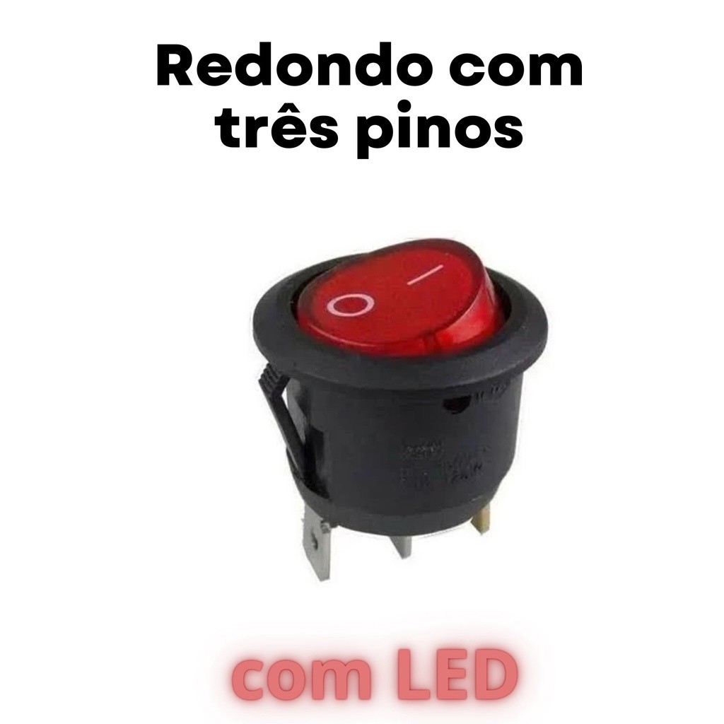Interruptor Botão Redondo da Cafeteira Arno 3 Pinos (tem Vídeo Mostrando o Interruptor da Cafeteira)