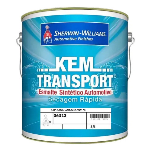 Sherwin Williams Tinta Automotiva Esmalte Azul Caicara Vw 3,6l Kemtransport