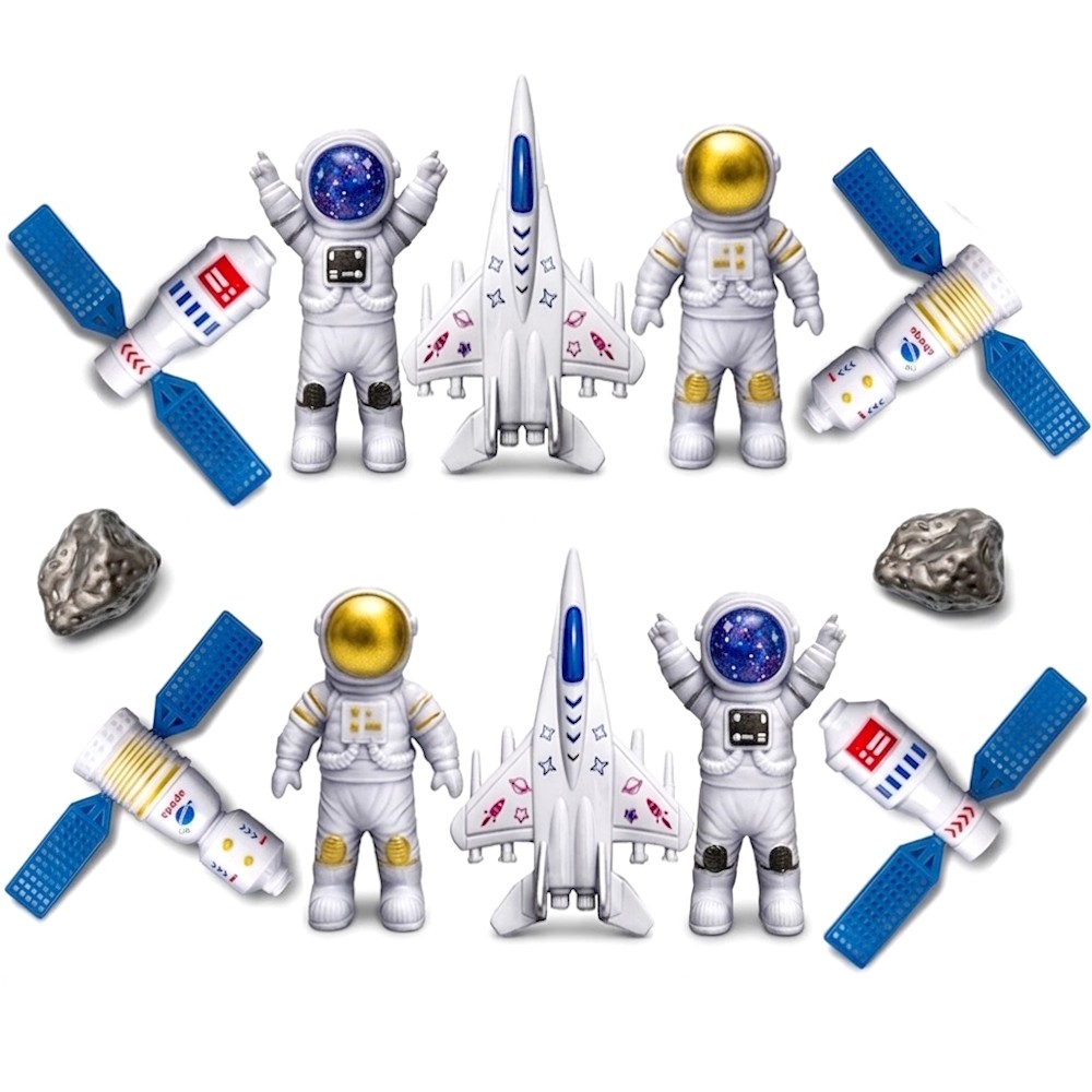 12 Brinquedos Lunar Astronautas Foguete Satélites Asteroides