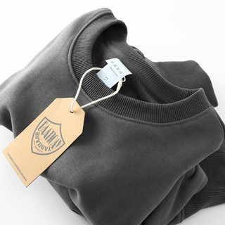 Moletom t Não Caro, Bonito Duplo, 330G Pesado Terry Cor Sólida Casual Gola Redonda Jaqueta Masculina Solta