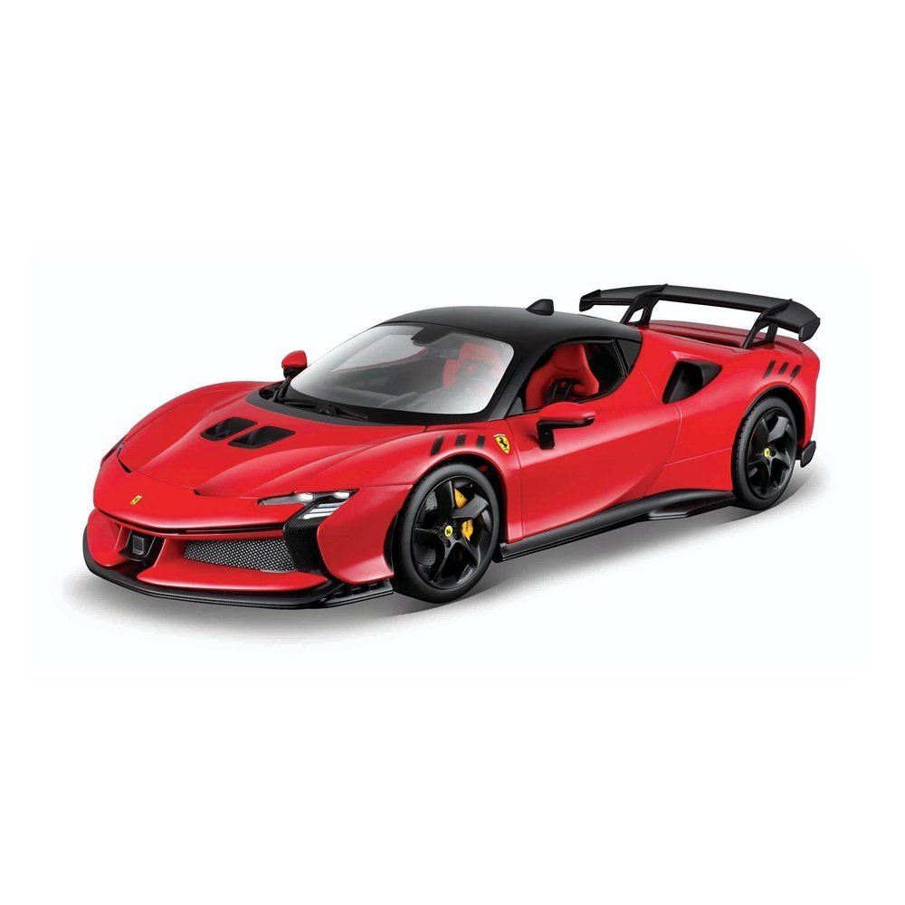 Miniatura Carro Ferrari SF90 XX Stradale - Race e Play - Vermelha - 1:24 - Burago