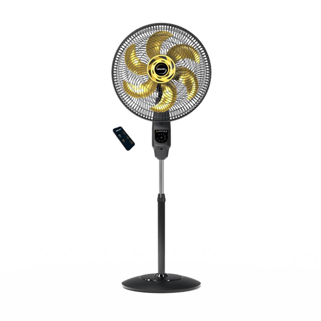 Ventilador  Coluna Mallory Ouro 6 Pás 40Cm Com Controle 127V