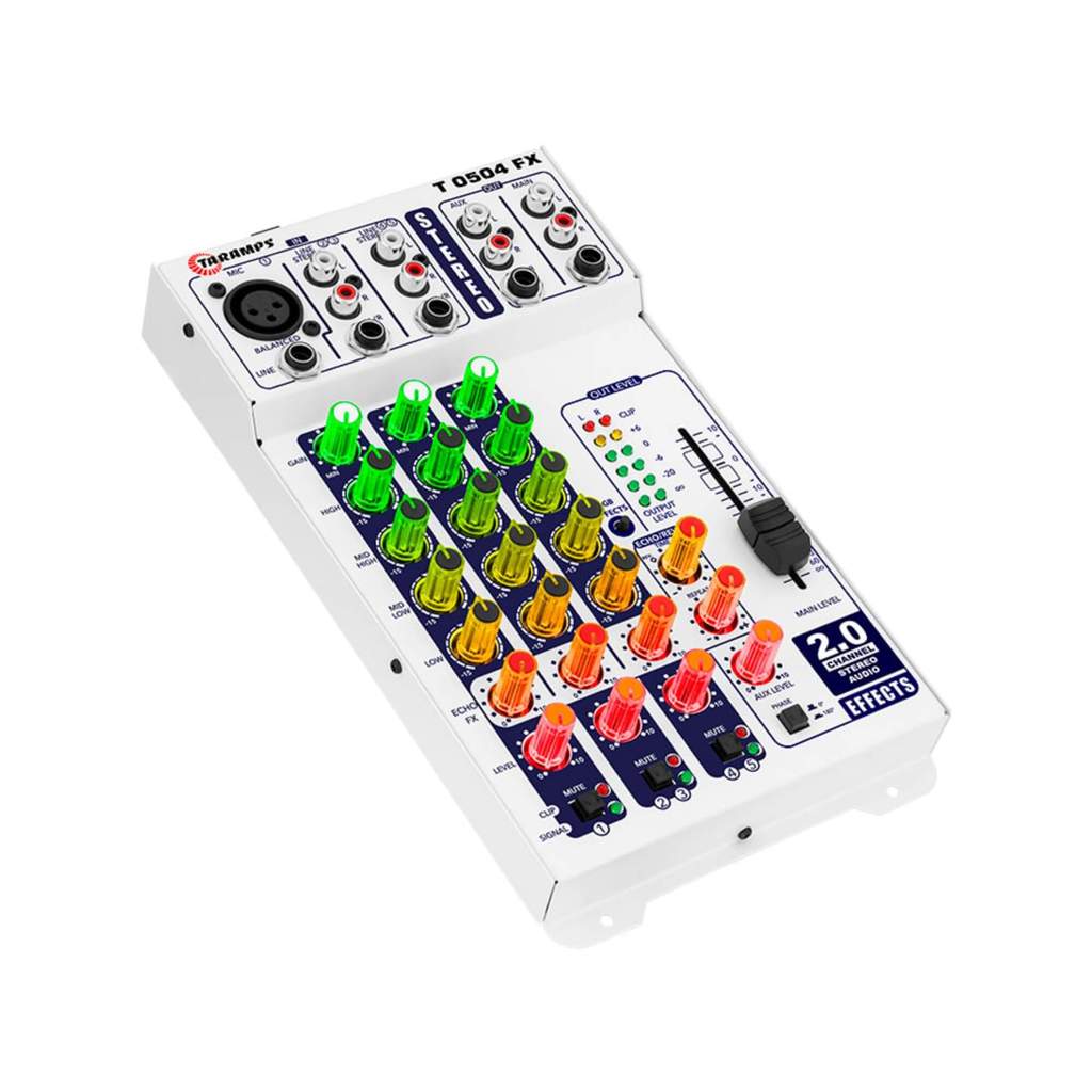 Mesa de Som Stereo T 0504 FX Multicolor 5 Canais Taramps - 902104