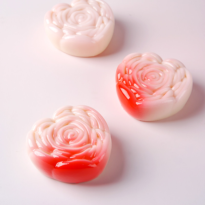 Molde de silicone rosa amor de qualidade alimentar, molde de bolo de silicone antiaderente, fundo de panela, molde de li