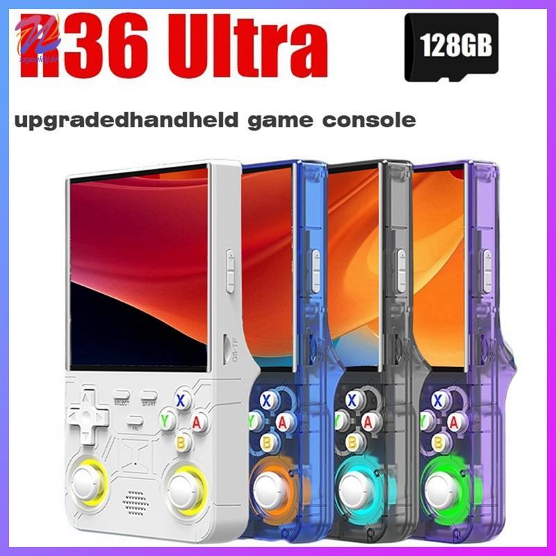 R36 Ultra Retro Console De Videogame Portátil 4.0 Polegada Tela 128GB 20000 + Jogos 3D Joystick Linux Jogador A