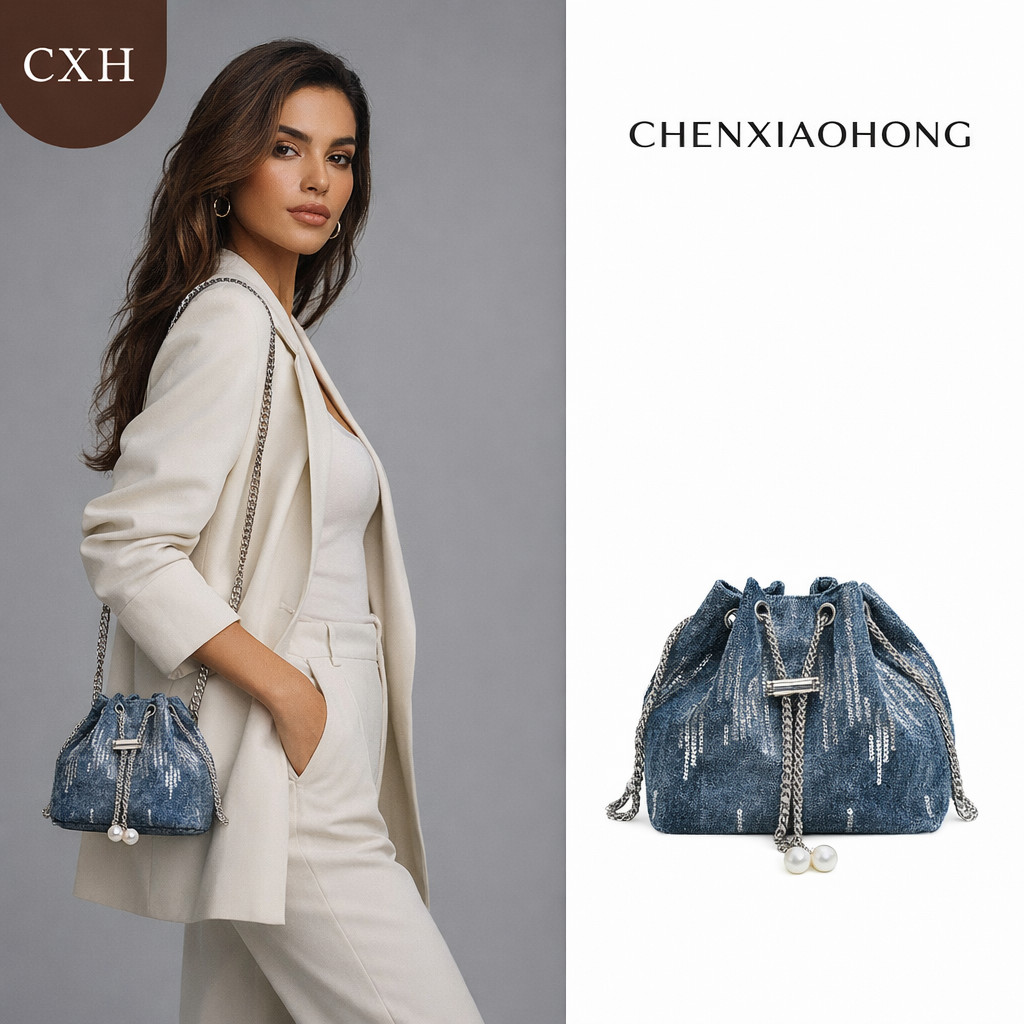 CHENXIAOHONG Bolsas de ombro, bolsas crossbody, bolsas de corrente jeans, elegantes e simples
