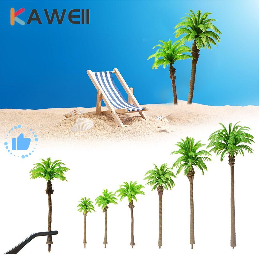 KAWEII 5 Peças Em Miniatura De Palmeira De Coco , Modelo Plástico Artificial , Enfeites De Palma Artesanais