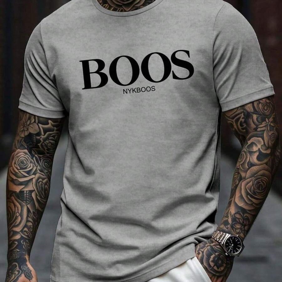 Camiseta Masculina Importada Bo..os Camisa 100% Algodão Moda Verão Gola Reforçada Premium