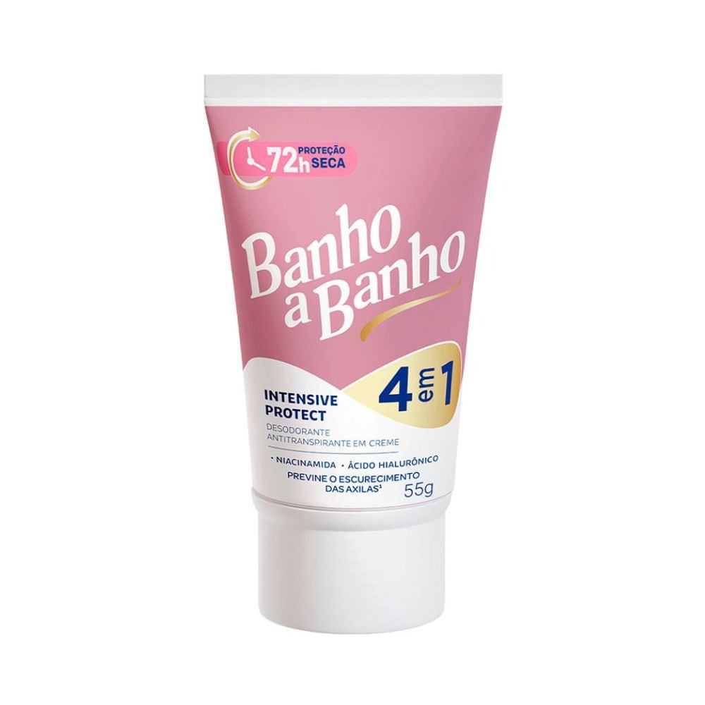Desodorante Creme Banho A Banho Fem Intensive Protect 55g em Oferta na Shopee