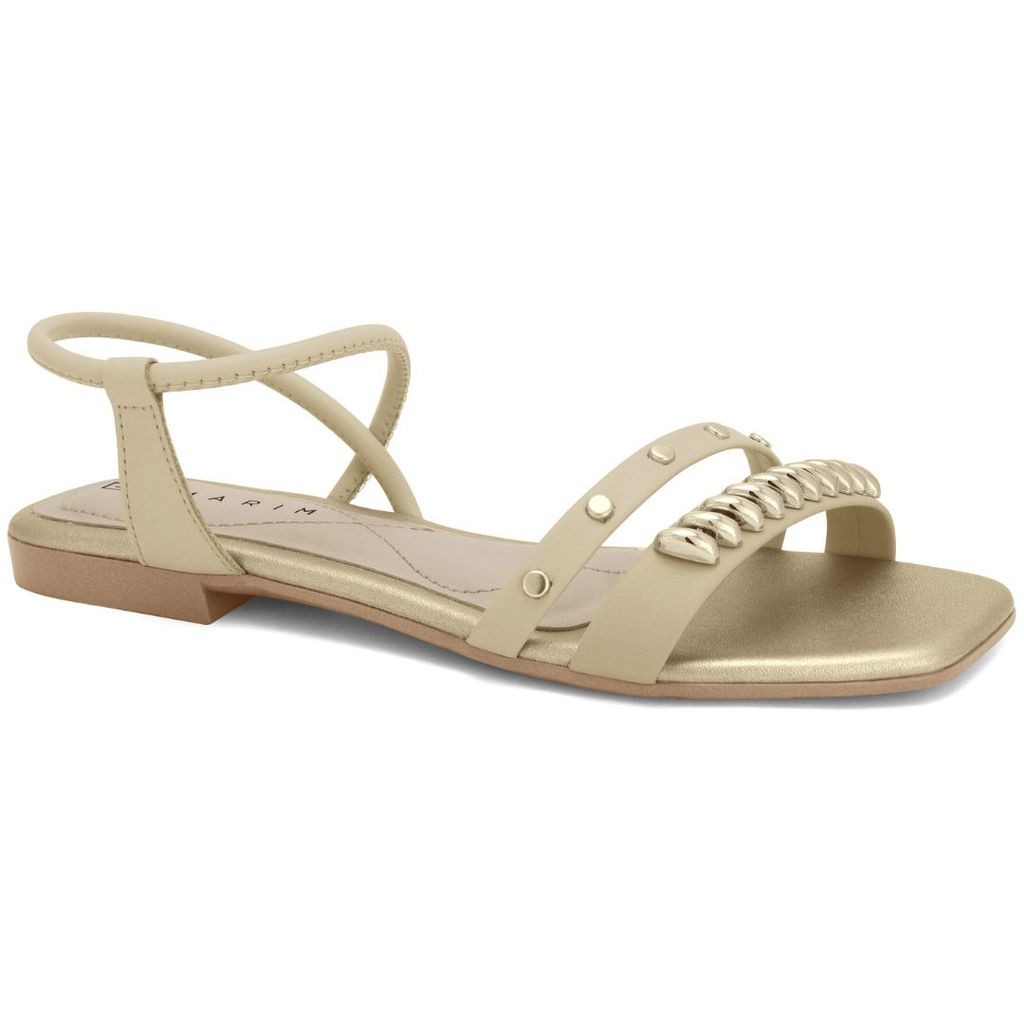 Sandália Rasteira Feminina Bege com Elástico Confortável Ramarim 2525103-1 em Oferta na Shopee