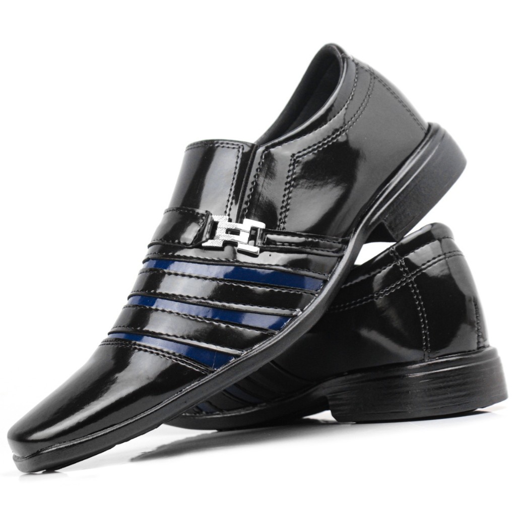 Sapato Social Azul Masculino Casual Elegante Confortável