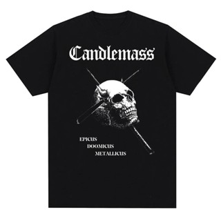 Camiseta Masculina Candlemass Band Impressa Gráfica de Manga Curta Moda Algodão Casual Gola O Roupas de Verão Uso Diário em Oferta na Shopee