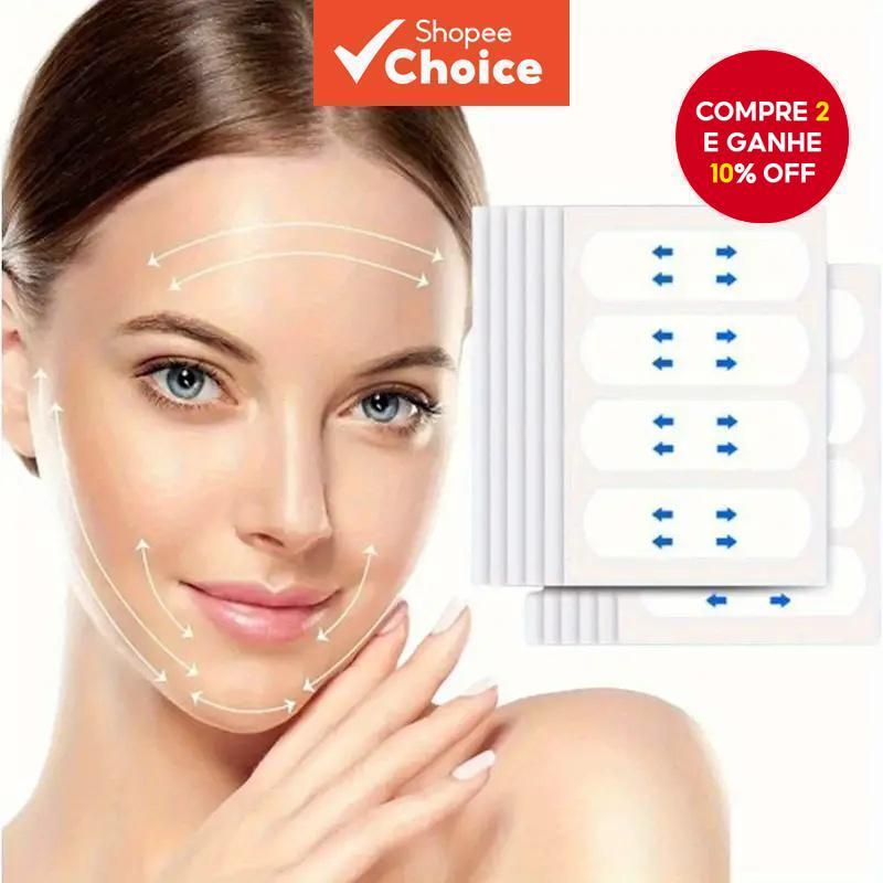 Fita Invisível Para Lifting Facial 120 Unidades-Adesivos Transparentes Linha V Instantânea E Redução De Queixo Duplo