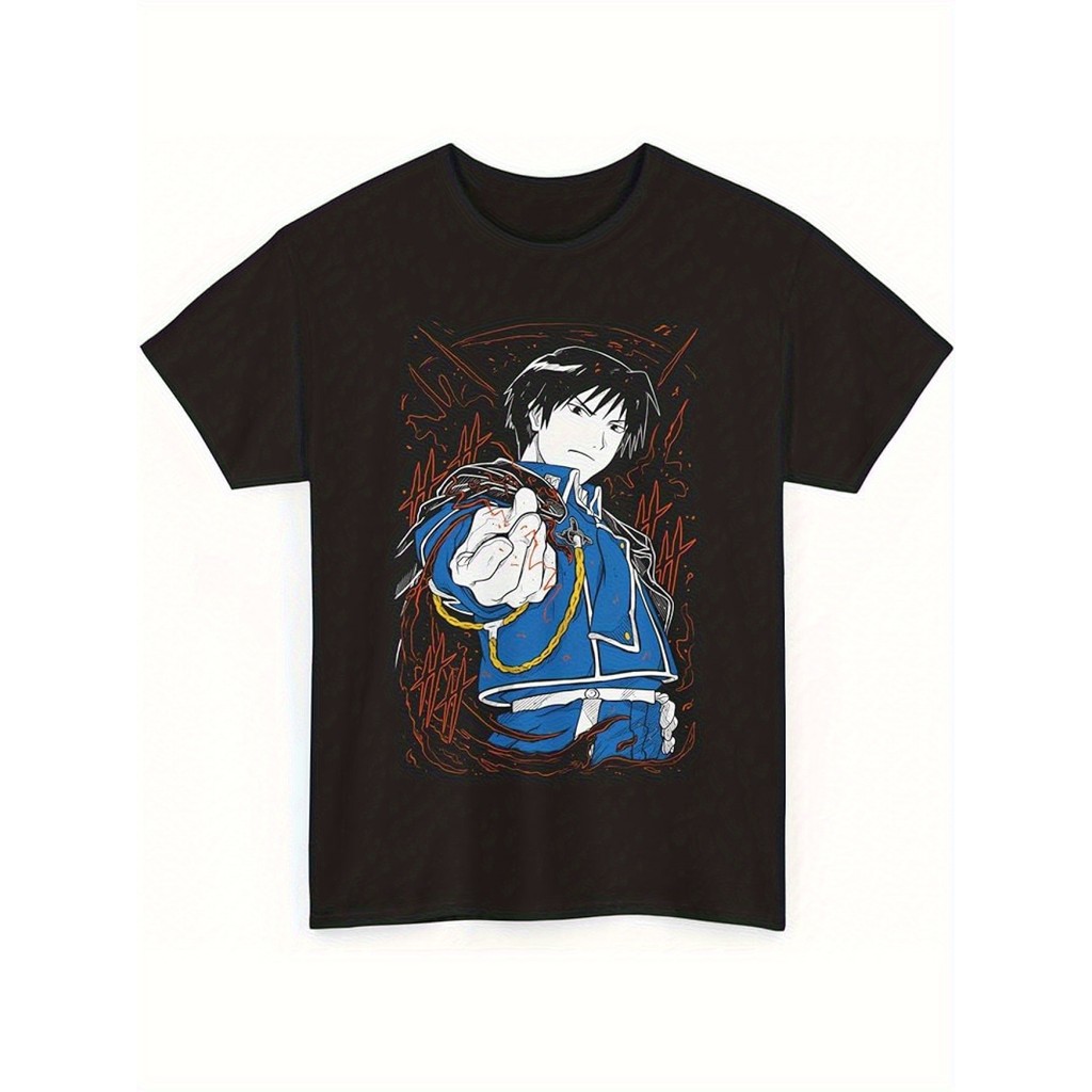 Camiseta Anime Full Metal Alchemist Japonês Estampa Personagens Confortável Atemporal Divertida  Casual