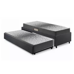 Bicama Box Solteiro 88x188 com 2 Colchões Dual Firme Ecoflex