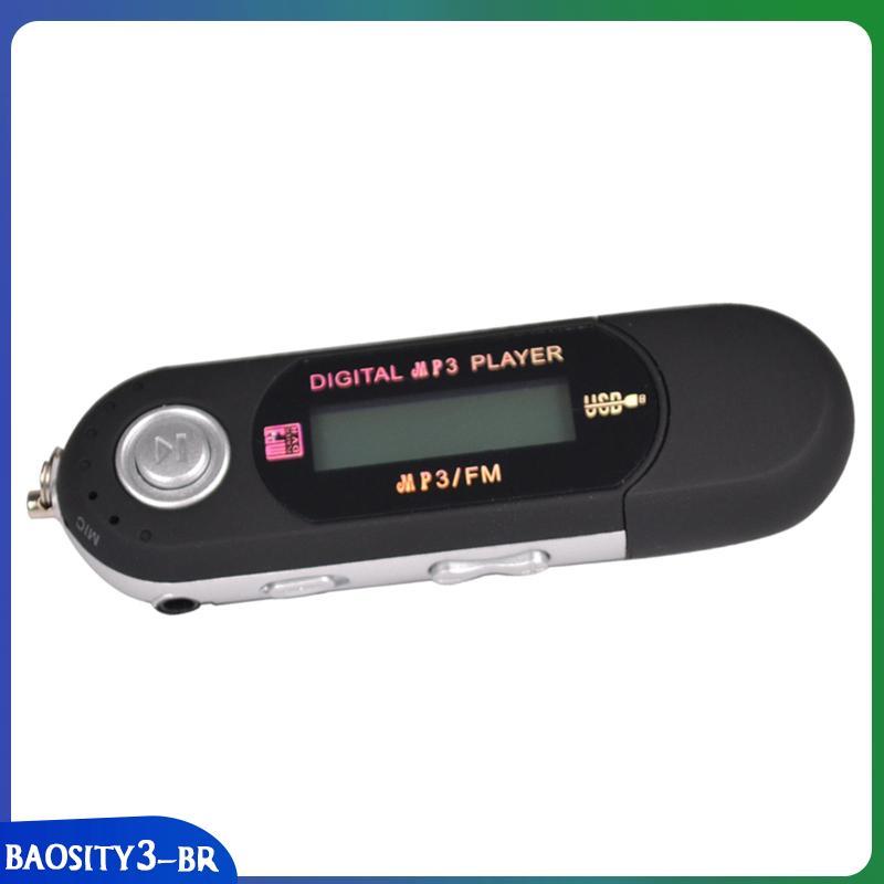 [Baosity3] USB 2.0 Digital LCD Screen Media MP3 Player Suporte Rádio FM De 8 Gb , Preto