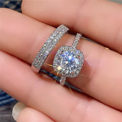 S925 plated Prata Esterlina Zircão Simples Anel Moda Jóias Senhoras Presente