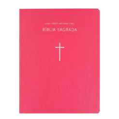 Bíblia Sagrada | NVI | Capa Brochura Cruz Rosa