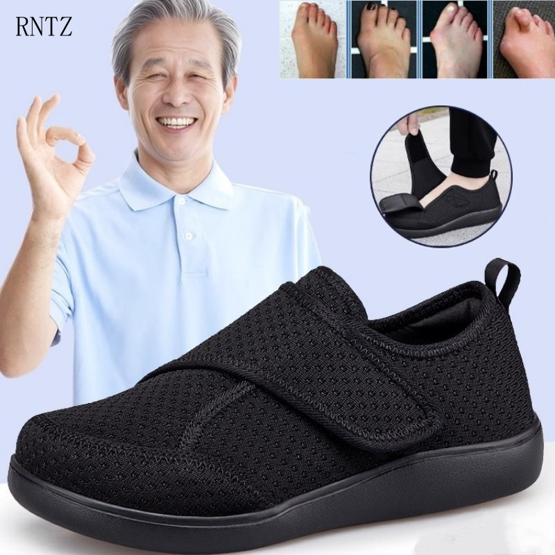 Sapatos Soltos de Verão para Mulheres Diabéticas com Pés Largos e Inchados, Sapatos para Caminhada Idosos, Hallux Valgus