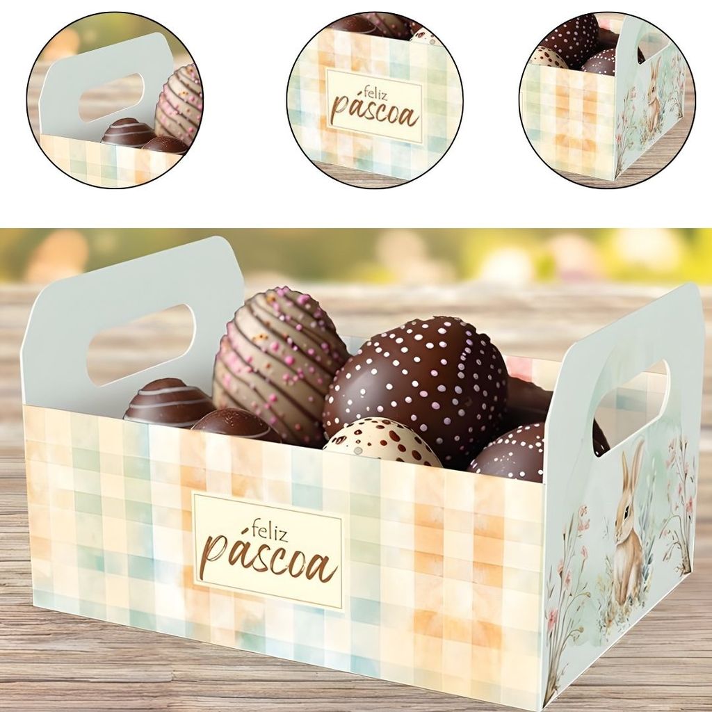 10 CESTA PÁSCOA CAIXOTE G 25X18X14 - PASCOA ENCANTOS 5851 ( IDEIA PÁSCOA 2026 )