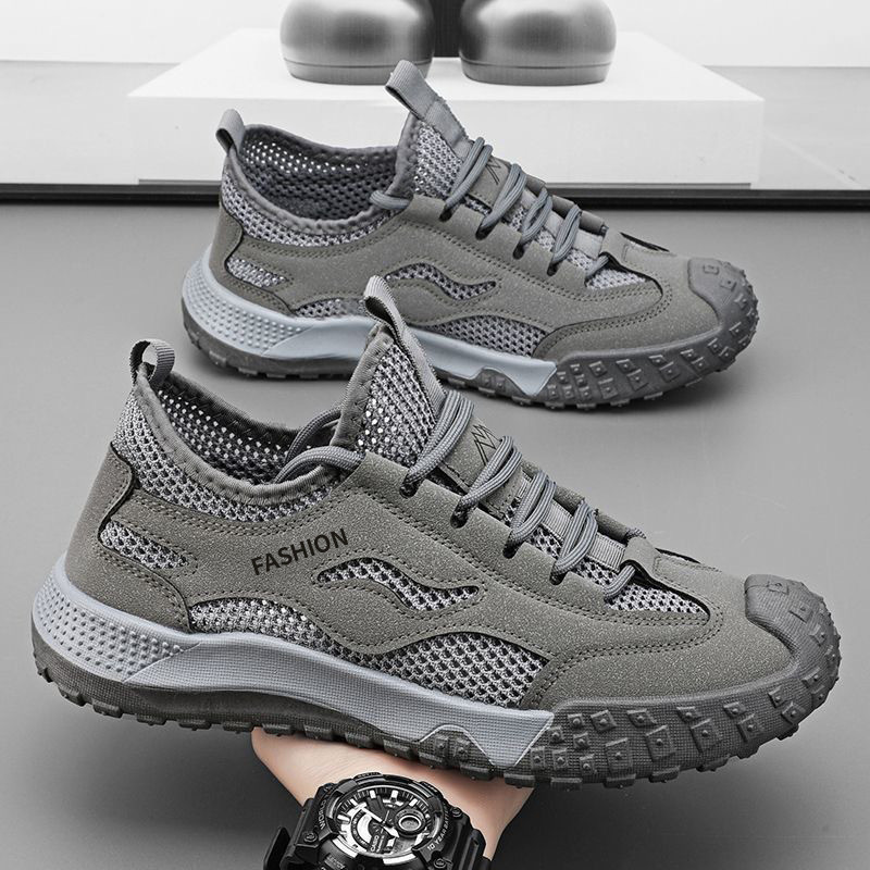 Malha respirável sapatos masculinos sapatos casuais sapatos masculinos verão oco malha sapatos esportivos Anti-deslizame