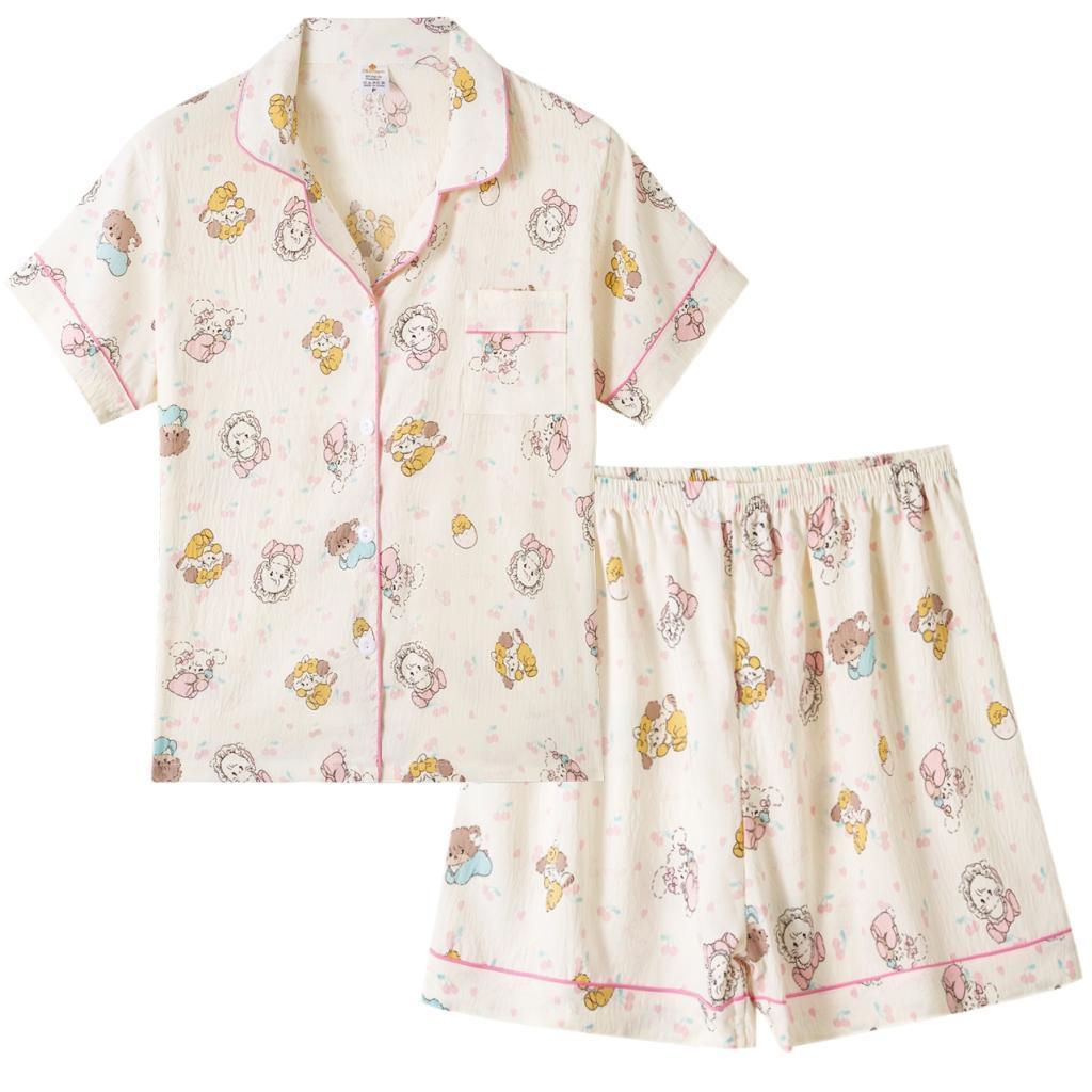Z&D Lingerie Conjunto Pijama Feminino Americano Estampa Baby Ursinhos  Conjunto Algodão Manga Curto SY55 em Oferta na Shopee