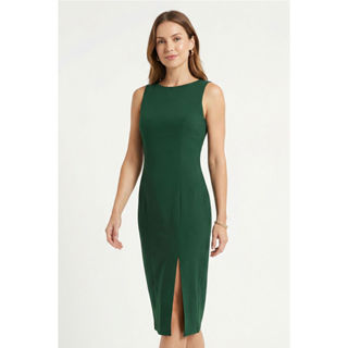 Vestido Midi Fenda Feminino Marialícia Verde em Oferta na Shopee