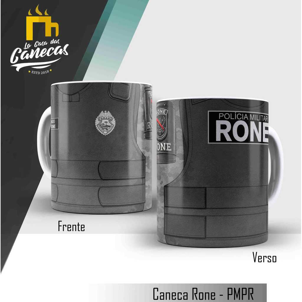 Caneca Farda RONE Policia Milita Parana PMPR