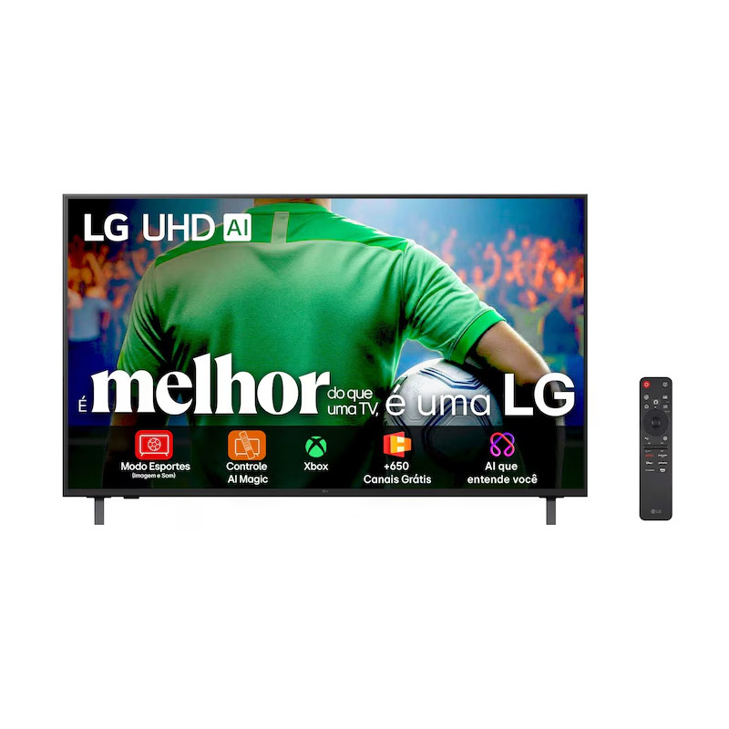 Smart TV LG 50" 4K UHD UA85 AI webOS HDR10 Pro Preta