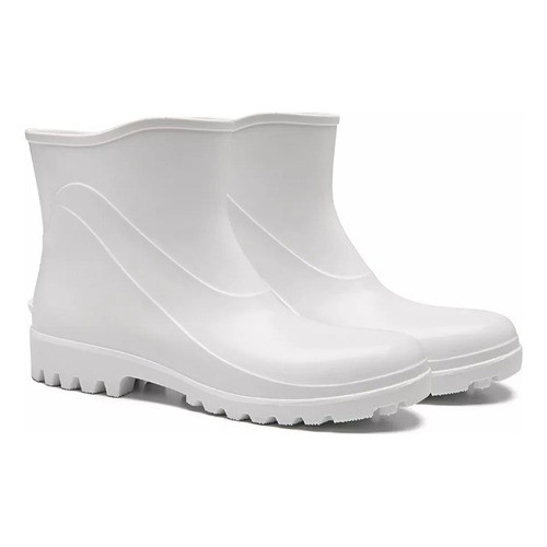 Bota Acqua Flex Curta Branca Sem Forro Bracol