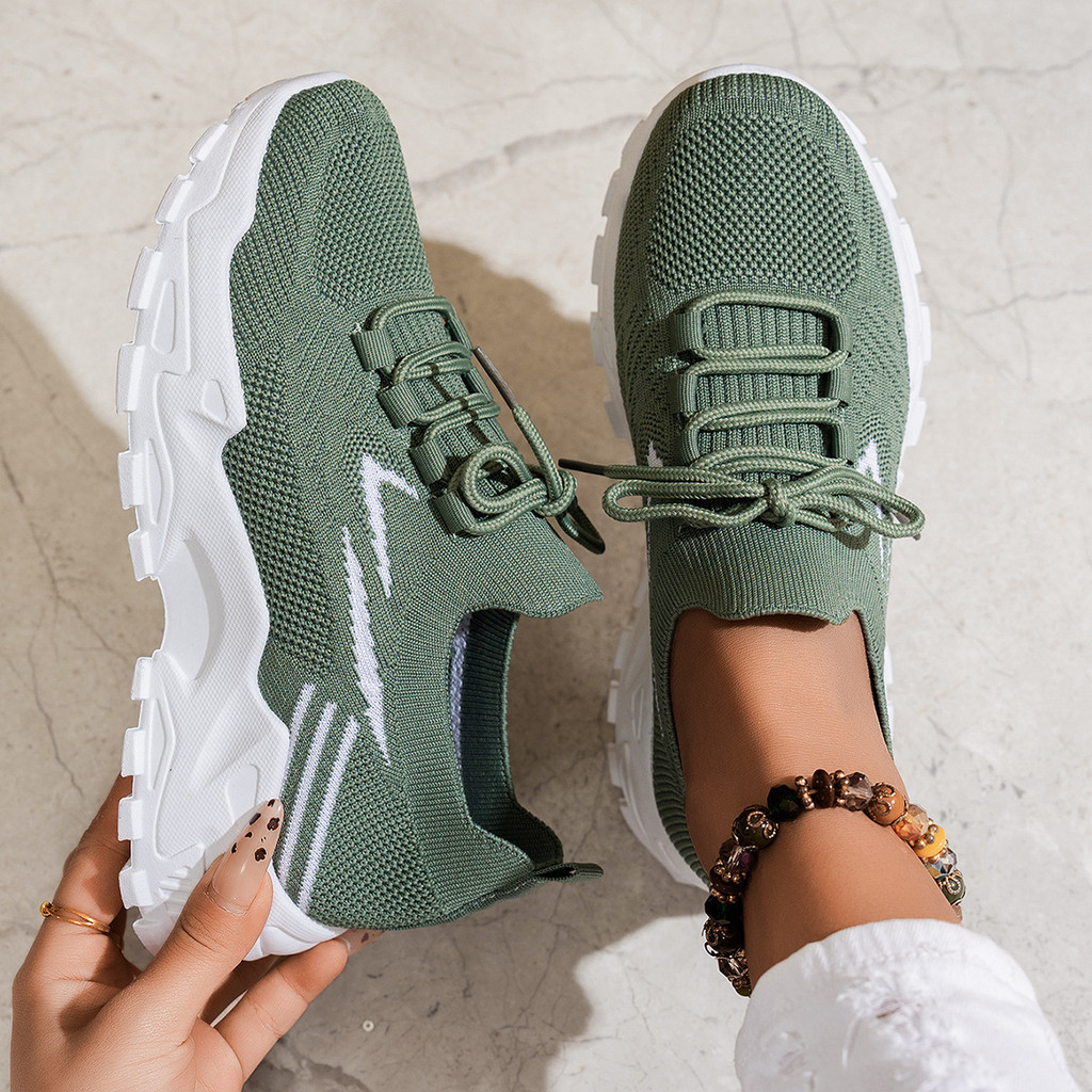 Tênis esportivos femininos elegantes e respiráveis - tênis casuais para corrida e tênis, 5348