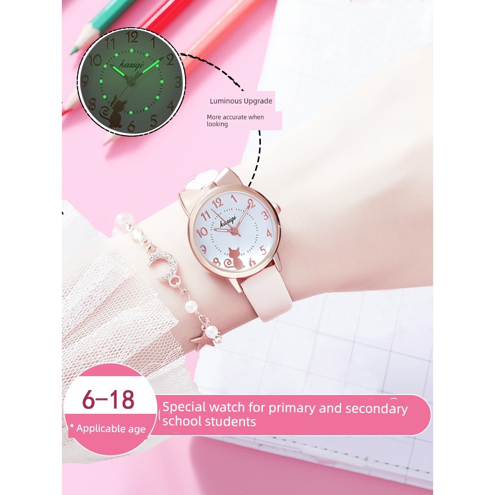 relogio feminino pequeno delicado relogio feminino Relógio do ensino médio, exame de tempo, relógio infantil dedicado de