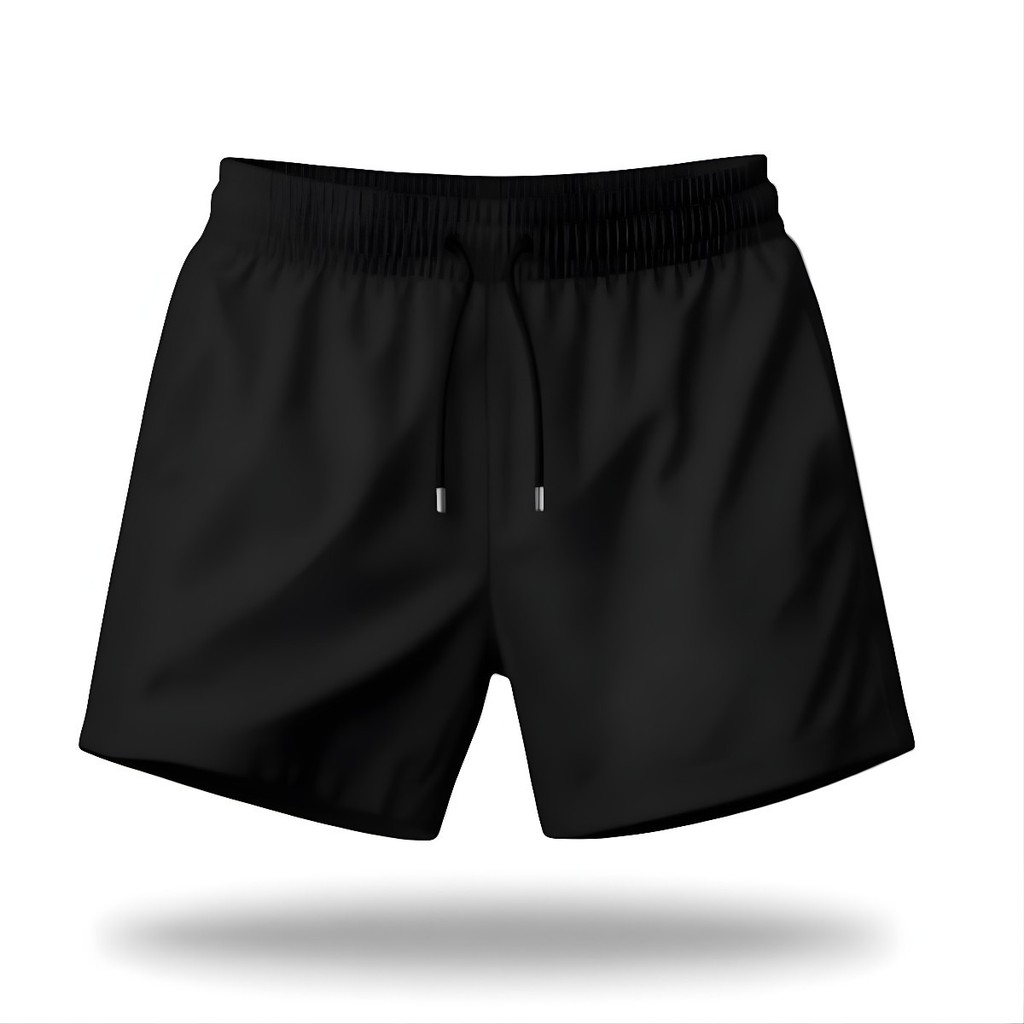 Bermuda Masculina Short Tactel com Elastano Esportivo Preto Dry Fit Leve Academia Corrida Treino Confortável