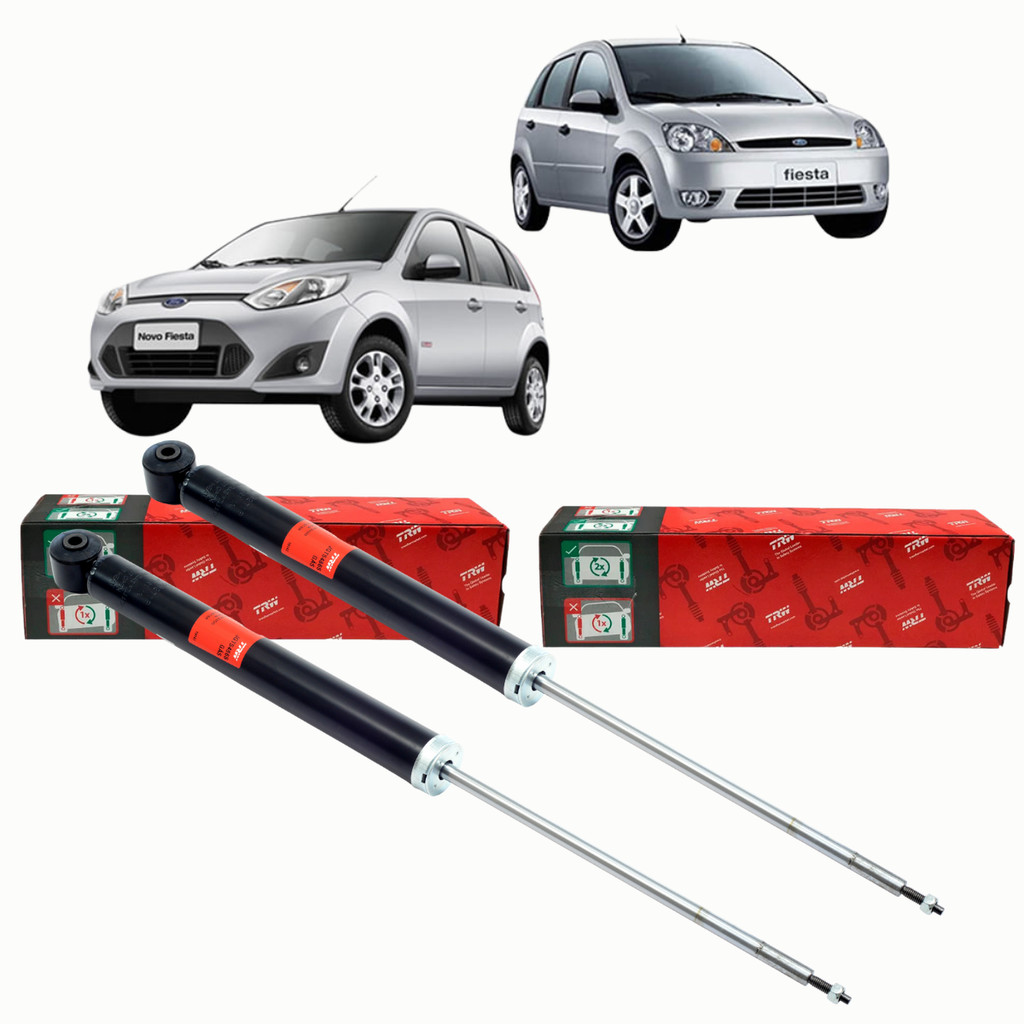 Par Amortecedor Traseiro Fiesta Zetec Rocam 2002 Á 2014