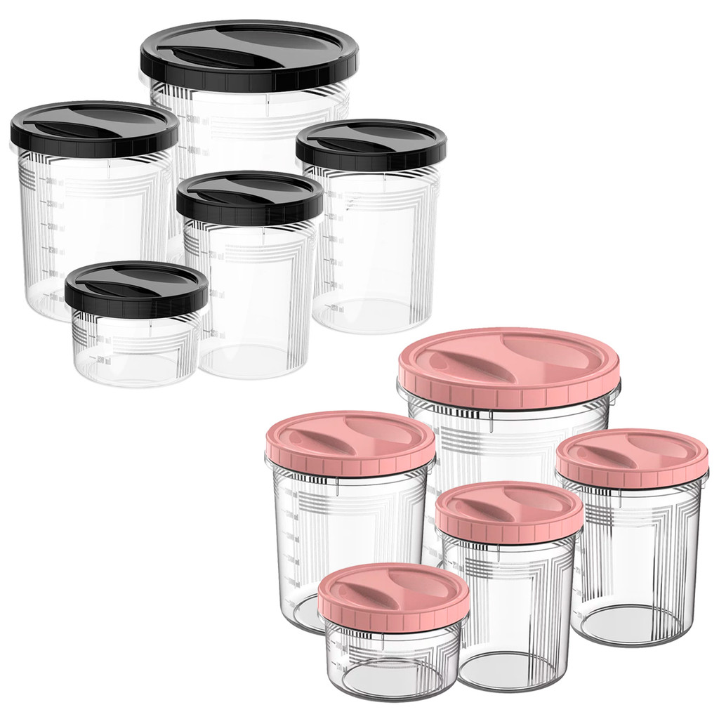 Kit Porta Mantimentos Potes Plástico BPA Free Microondas