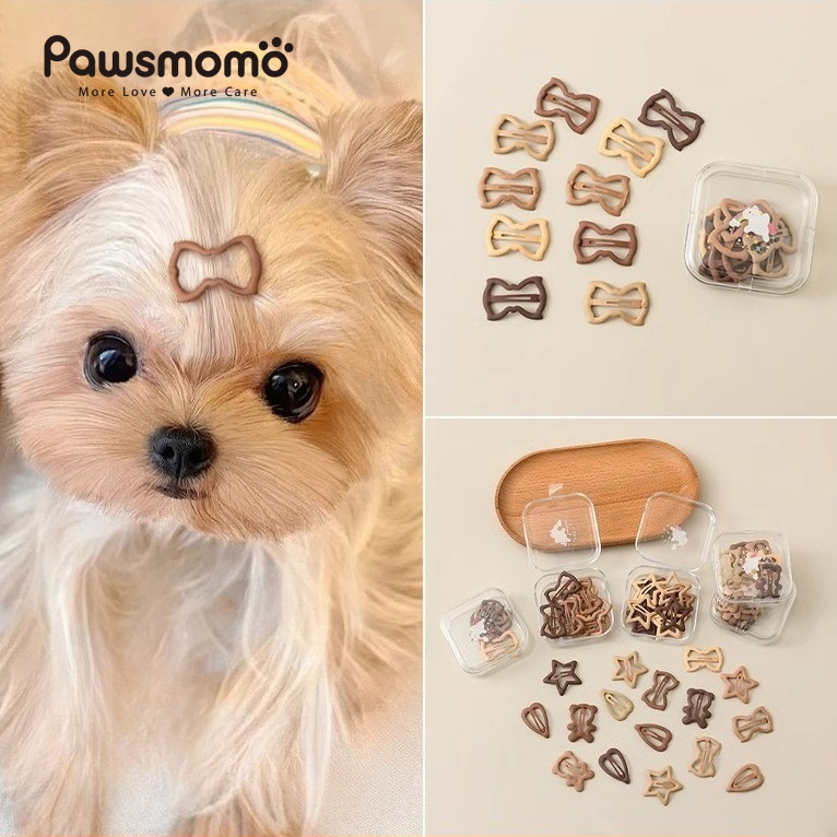 10 Unidades/Pacote Yorkshire Terrier Cão Grampo De Cabelo pet Especial mini Maltês Cocar