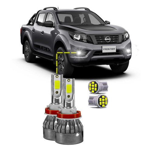 Lampada Super Led Farol Milha Nova Nissan Frontier 2017 2018