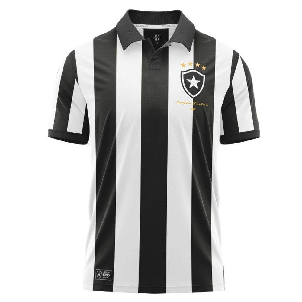 Camisa Retrô Botafogo 1995 266460 Torcedor Campeão Vintage Clássica Confortável