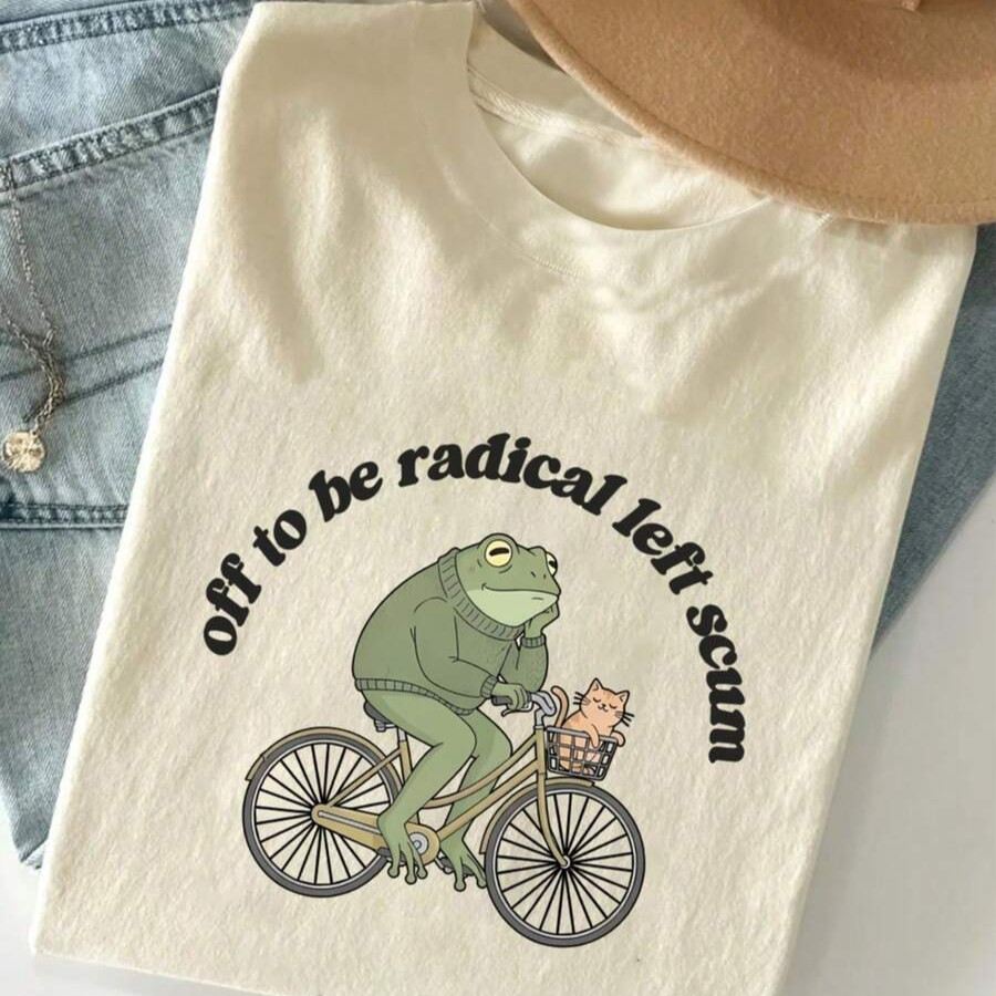 Camiseta Feminina Sapo Estampado 100% Algodão Fio 30.1 Casual Premium Aesthetic Viral TikTok 100% Algodão 🐸✨