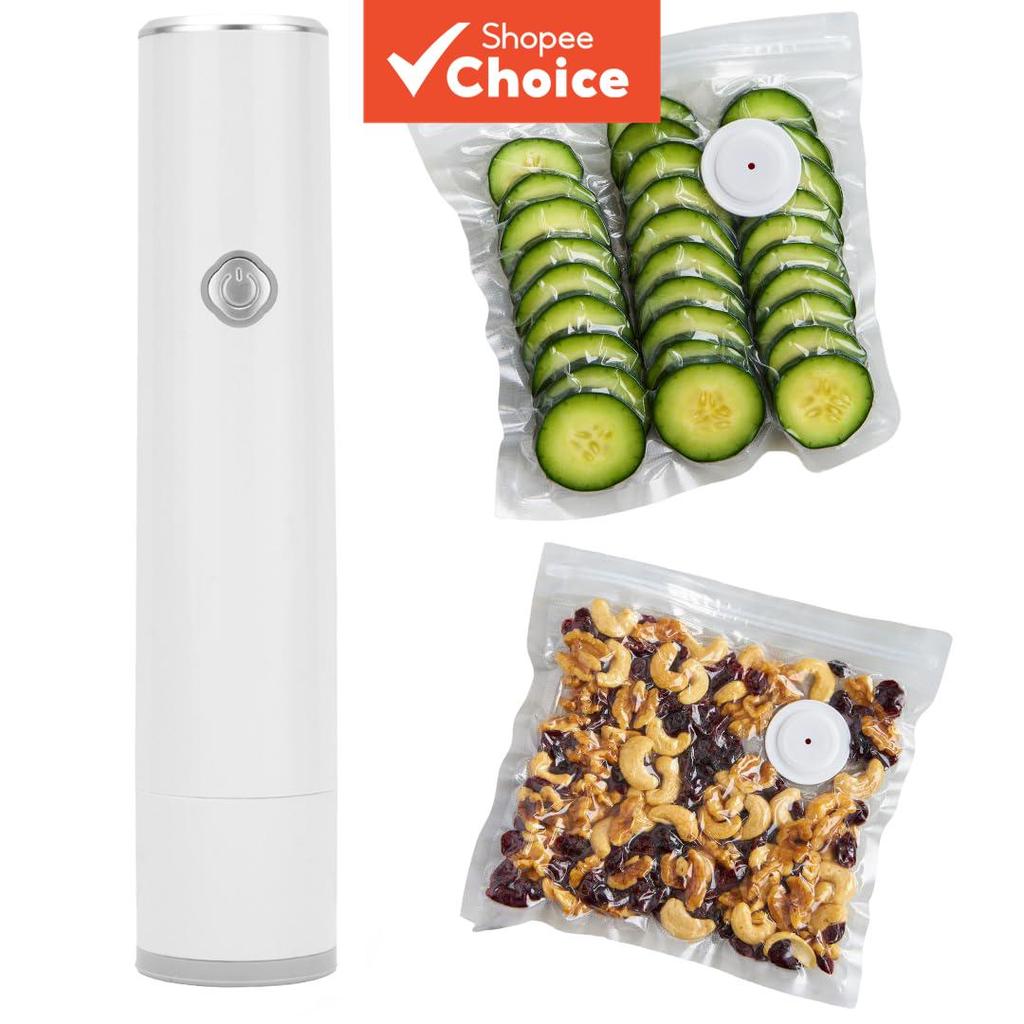 Conjunto De Máquina Seladora De Alimentos A Vácuo , 5 Unidades , Preparação De Refeições , Manutenção Fresca , Sacos Reu