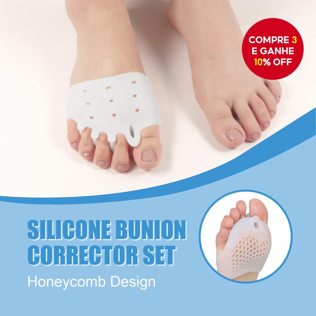 Corretor de Joanete com Silicone Médico, Separador de Dedos para Alívio da Dor e Proteção Antiderrapante em Oferta na Shopee