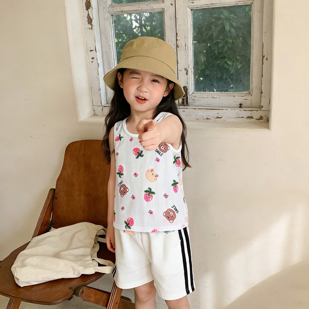 Pronto estoque 80-130CM pequeno médio crianças dos desenhos animados impresso colete meninos meninas bonito confortável 