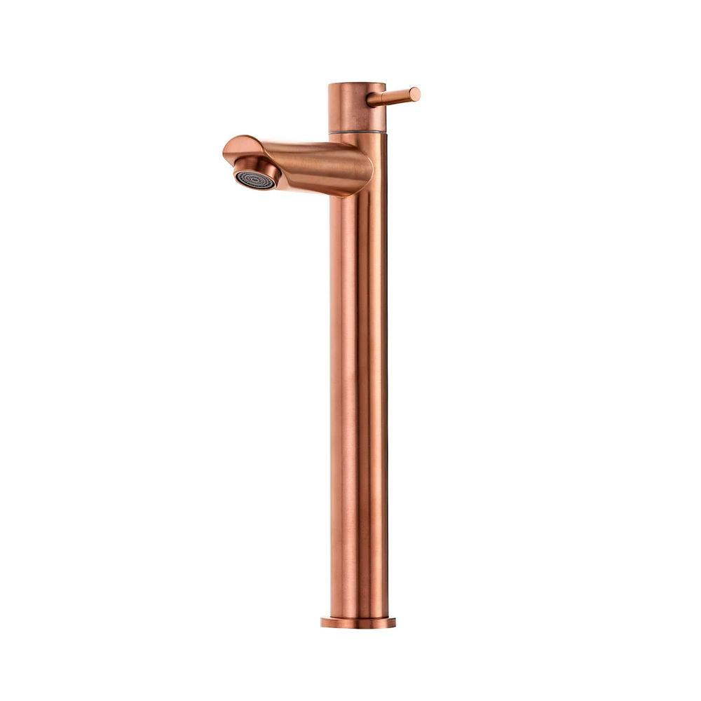 Torneira Para Banheiro Em Aço Inox Escovado Alta Amazonas Pingoo - Dourado Rose