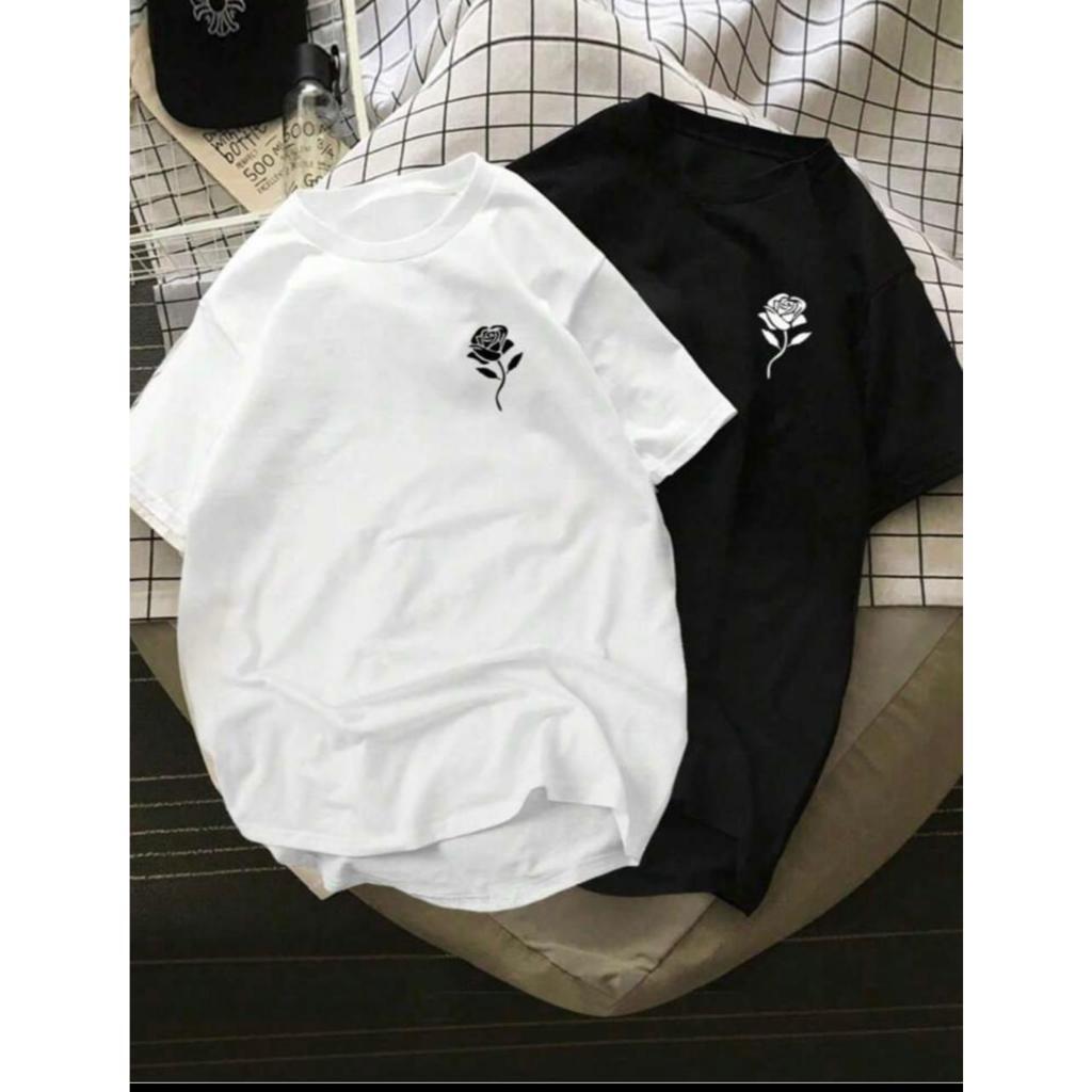Kit 2 Camiseta Masculina Flor Premium Camisa Estampado Estilosa Academia