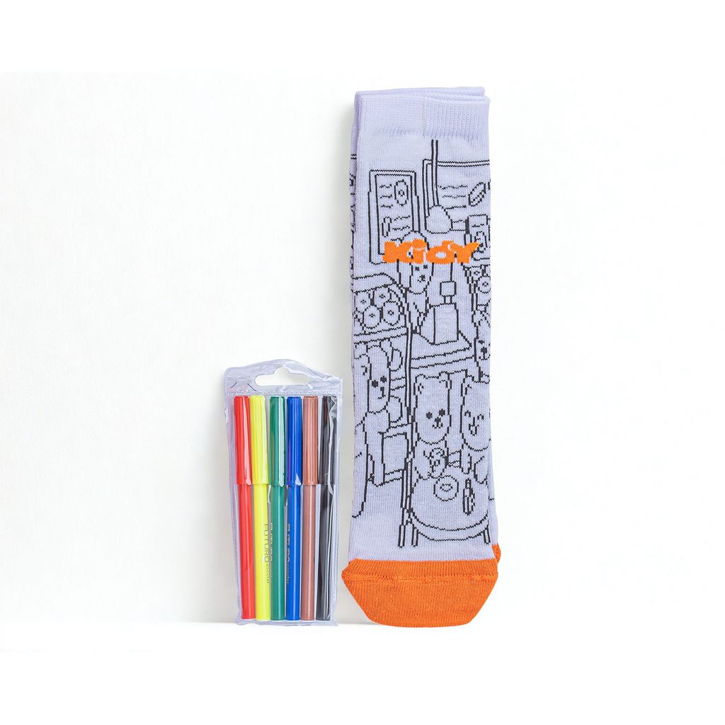 Kit Meia Infantil Duck Goods com Canetinha Brinde Divertido Criativo Confortável para Crianças em Oferta na Shopee