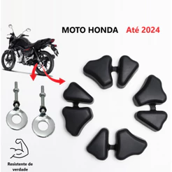 Kit Coxim Coroa Borracha PVC Esticador da Corrente Roda Traseira Honda CG 150/160 Titan Fan Start