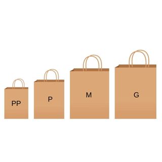 kit 100 sacolas kraft Lisa tamanho variados pp p m g 25 cada em Oferta na Shopee