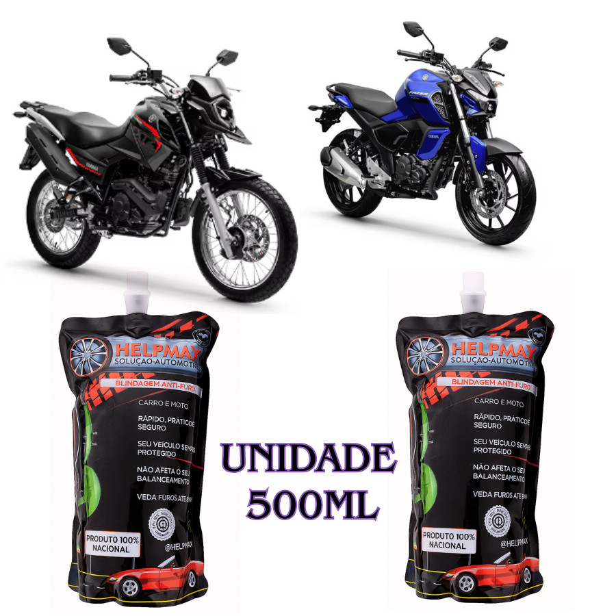 Kit 2 Selante de Pneu Blidagem Anti-Furo Moto  - Não Afeta Balanceamento - Aplicação Rápida e Fácil em Oferta na Shopee