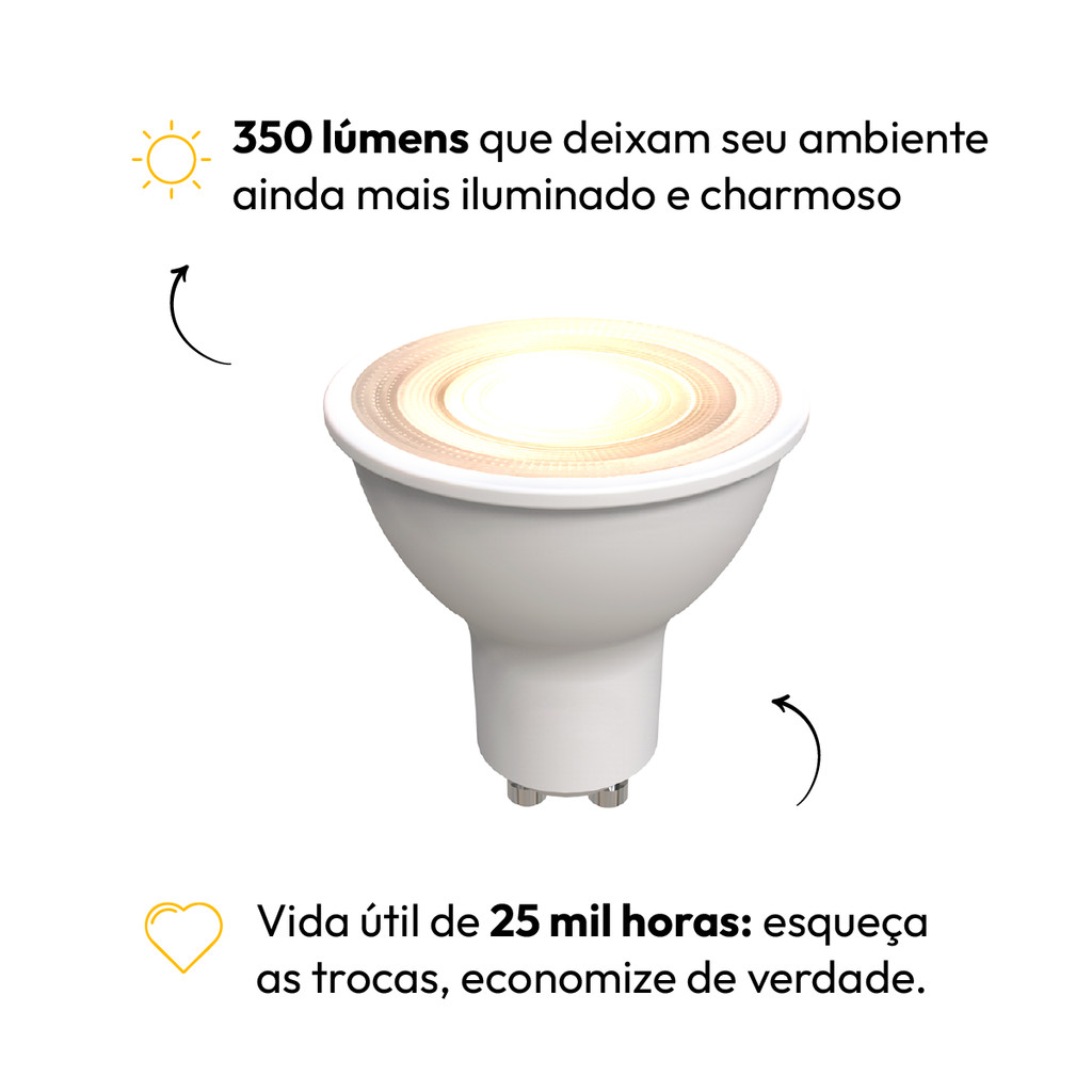 Kit 10 Lampada Led Dicróica MR16 4,8w ou 8w 2700, 3000k, 4000k ou 6500k GU10 110v/220v Branco ou Preto Alut By Avant em Oferta na Shopee